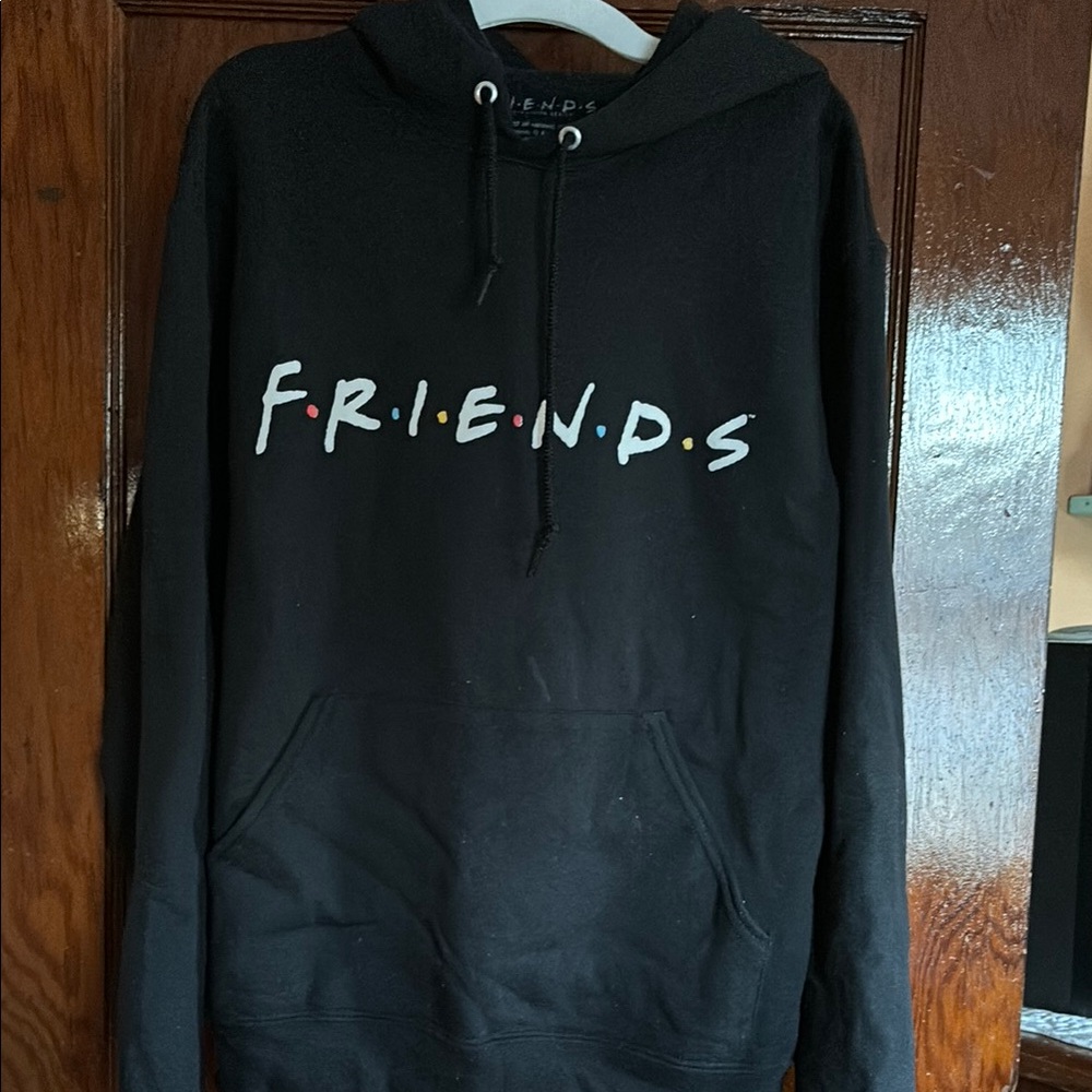 Black Friends Crew Neck Long Sleeve Sweatshirt